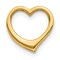 14K Gold 3D Floating Heart Slide Pendant Love Charm Jewerly 12mm x 11mm